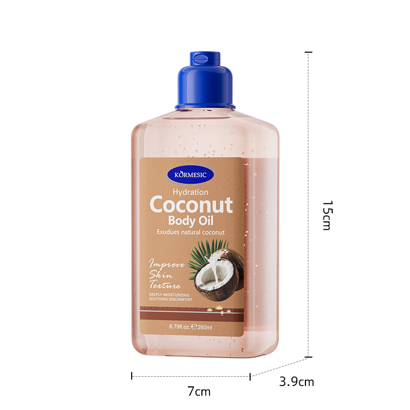Private Label Lightweight, Deeply Moisturzing Soothing, Coconut Body Essence Oil