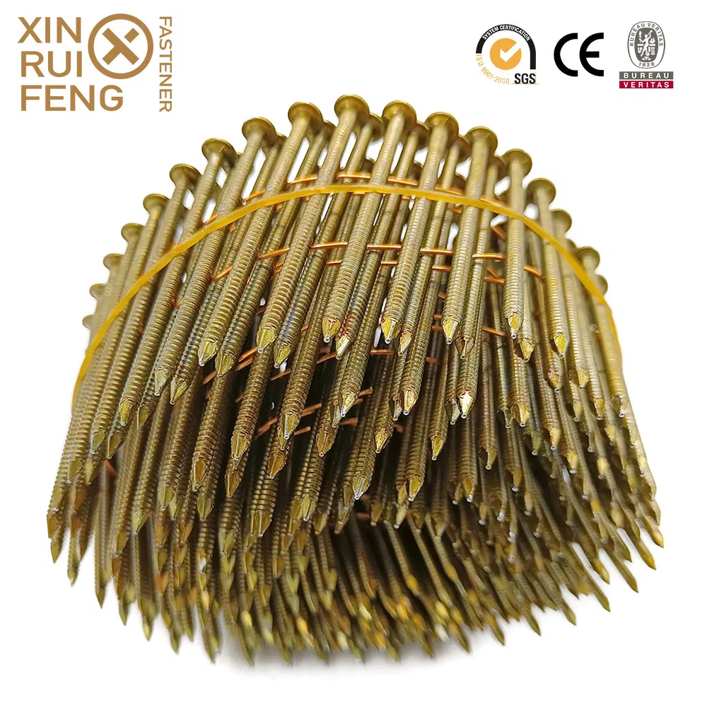 High Quality HDG Bright Smooth Shank Nails/ Finish Nail/ Collated Framing Nails/ Roofing Nails Wire Coil Nails with CE for Pneumatic Nailer & Wood Pallet Frame