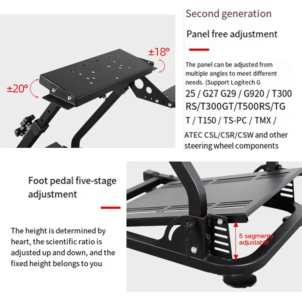 Manufacturers Directly Folding Racing Game Simulator Seat Bracket Steering Wheel Stand for G29 G923 T300csw