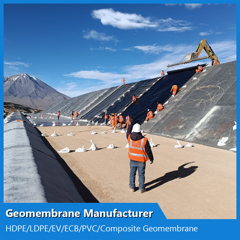 0.2 - 2mm Geomembranes Film for Artificial Lake Pond Liner HDPE Geomembrane