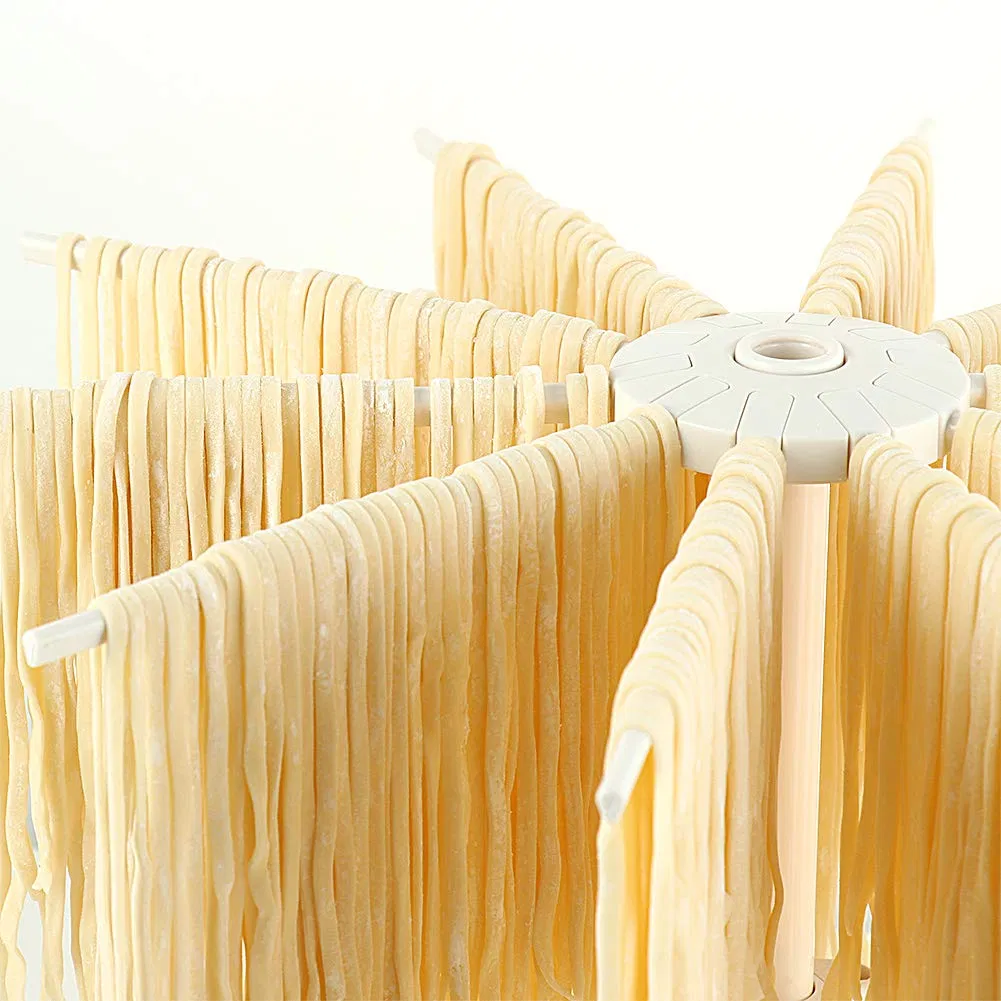 10 Arms Collapsible Pasta Drying Rack Plastic Foldable Fresh Spaghetti Hanger