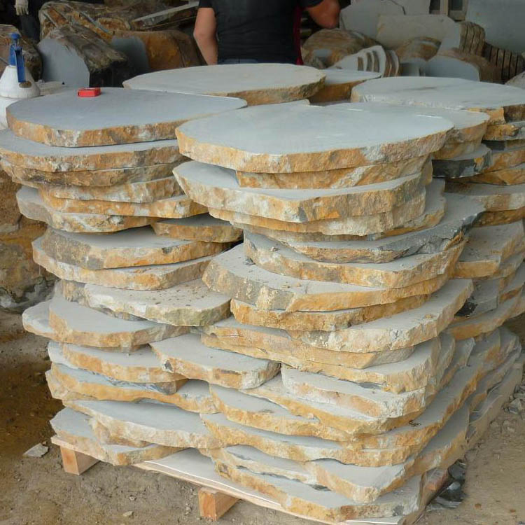 Flamed/Bush-Hammered Black Basalt Flagstone Pavers for Outdoor Garden Pavers