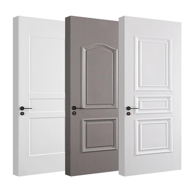 Solid Core Flush Simple Design Wood PVC Main Interior Door