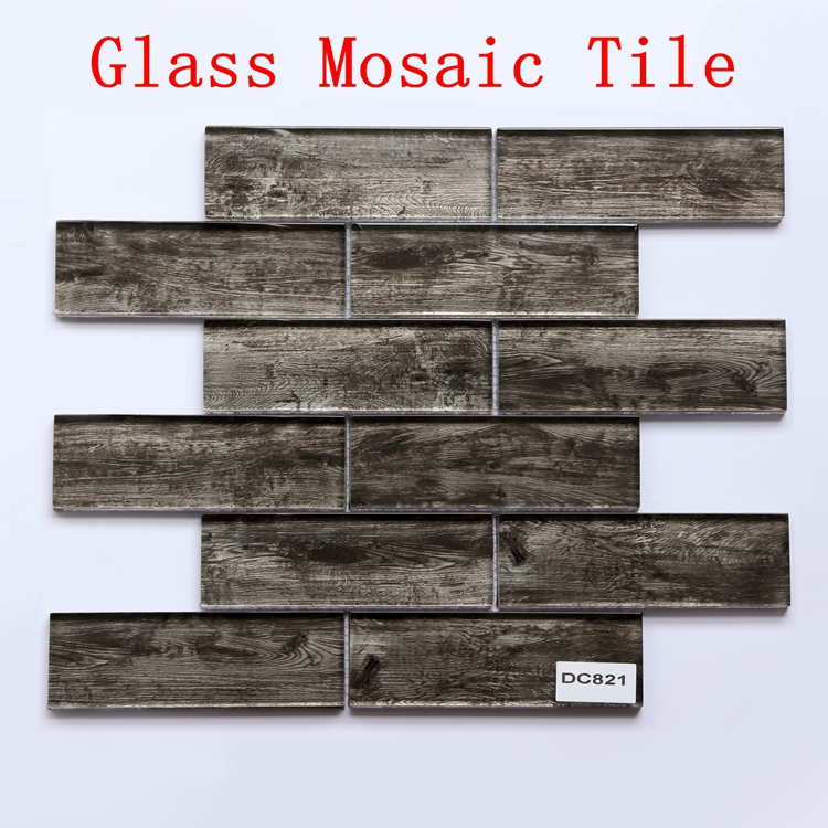 Темно-коричневая стеклянная мозаика для стен, 300x300 мм