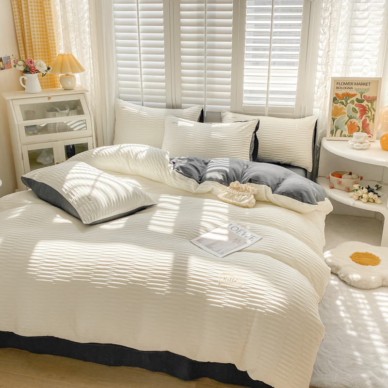 Wholesale Seesucker Washed Cotton Bedding Set