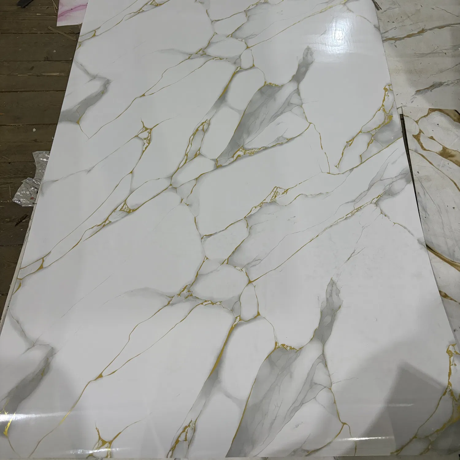 Self Adhesive Waterproof Soundproof IXPE Marble Wall Sticker