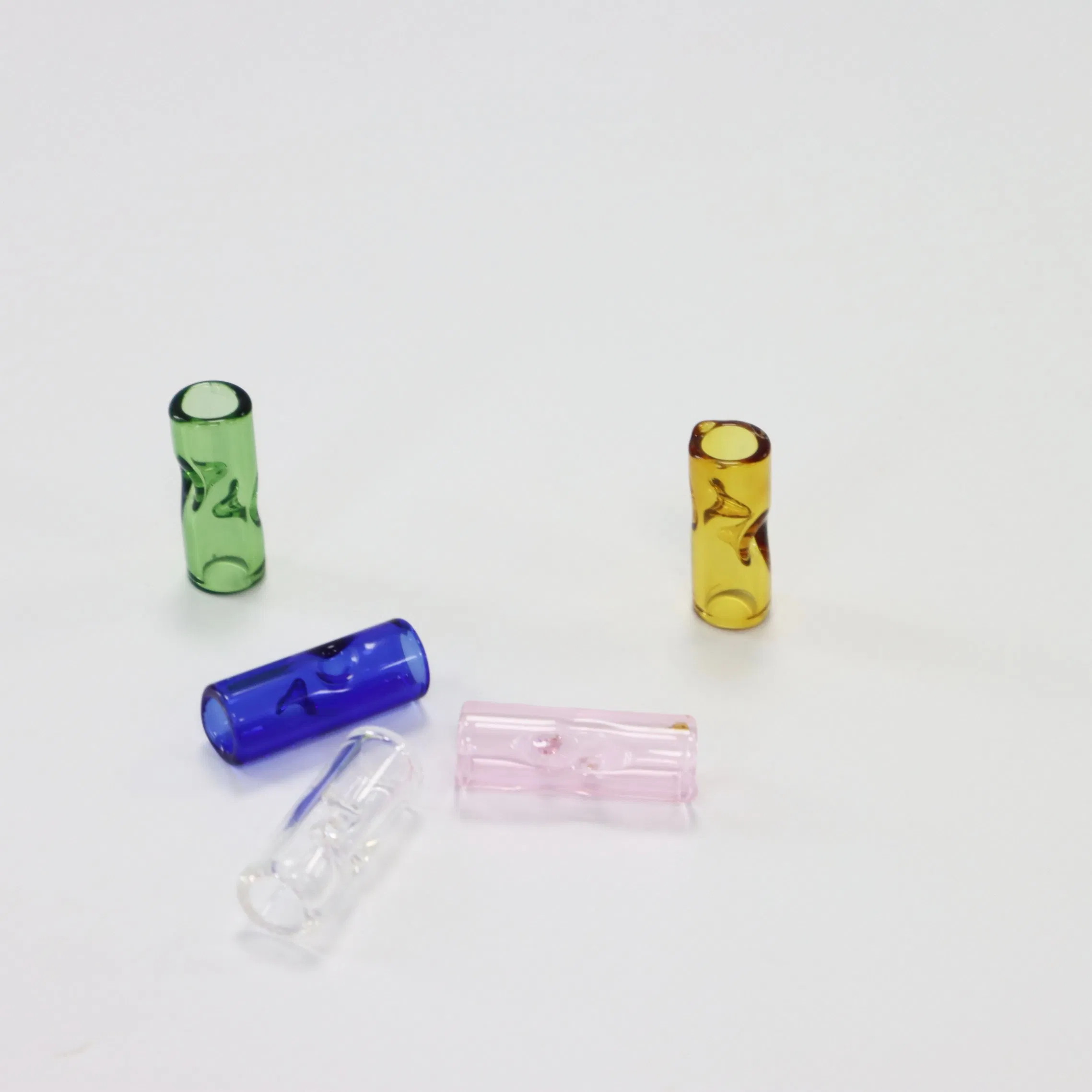 Glass Joint Filter Tip Rolling Paper Tip Clear Black Amber Glass Blunt Tips Pre Roll Glass Tip