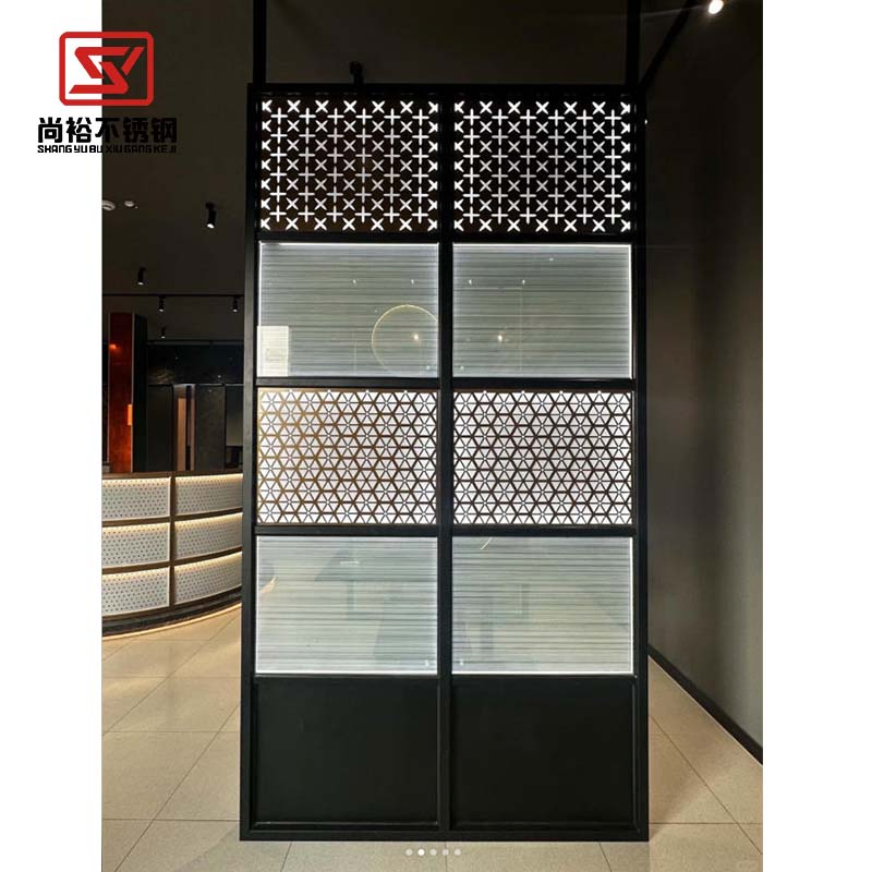 Artistic Stainless Steel Room Divider Screen with Precision Laser Cutting