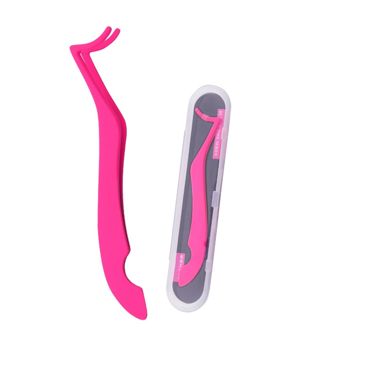 Private Label Stainless Steel False Eyelash Tweezers Lashes Applicator