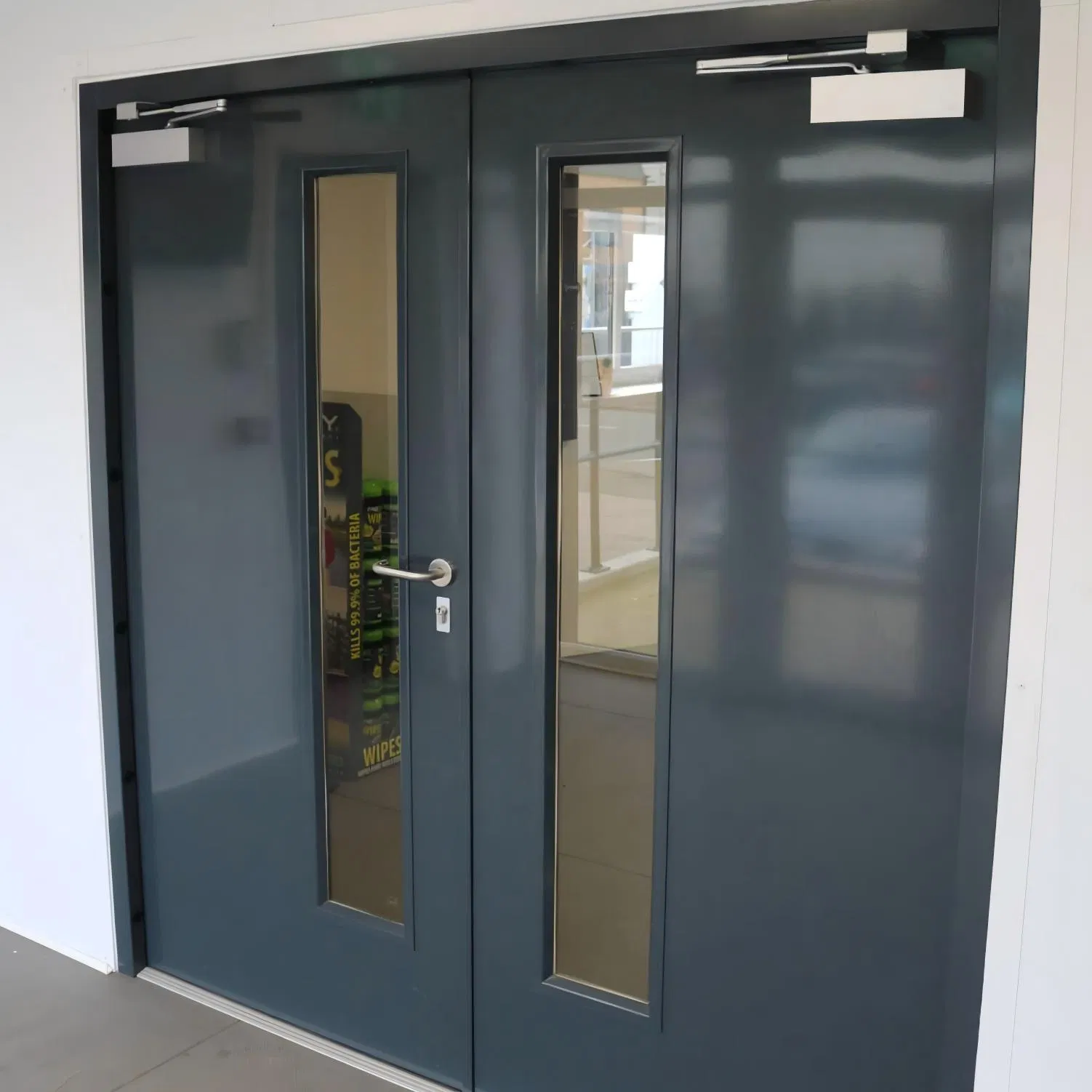 Approved Fire Door for Hotels Wooden Steel Construction Resistance Steel Fire School Interior Single Leaf