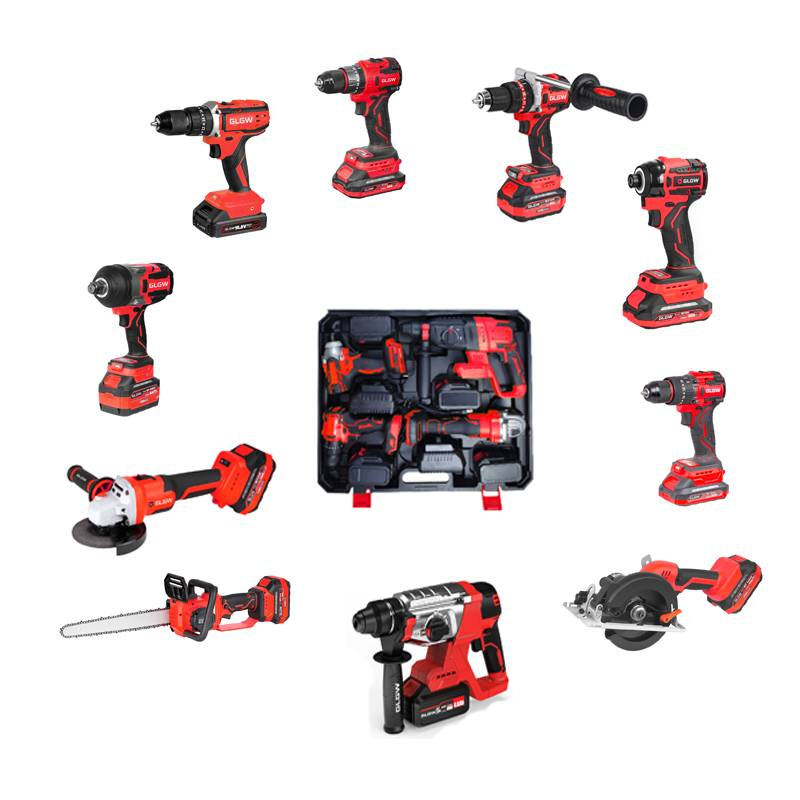 Glgw Cordless Tool Combo Kits 20V Impact Hammer Drill Cordless Power Tool Set