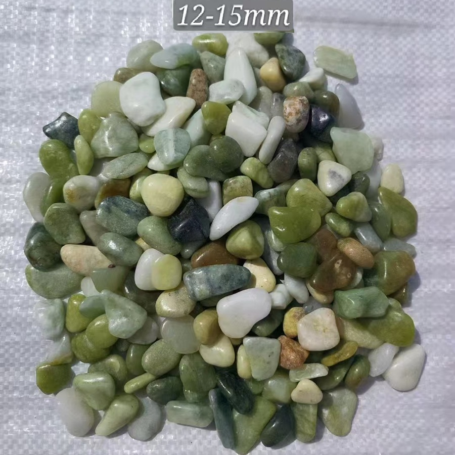 Natural Green 3/8" Decorative Pebble Stones for Succulents & Planters
