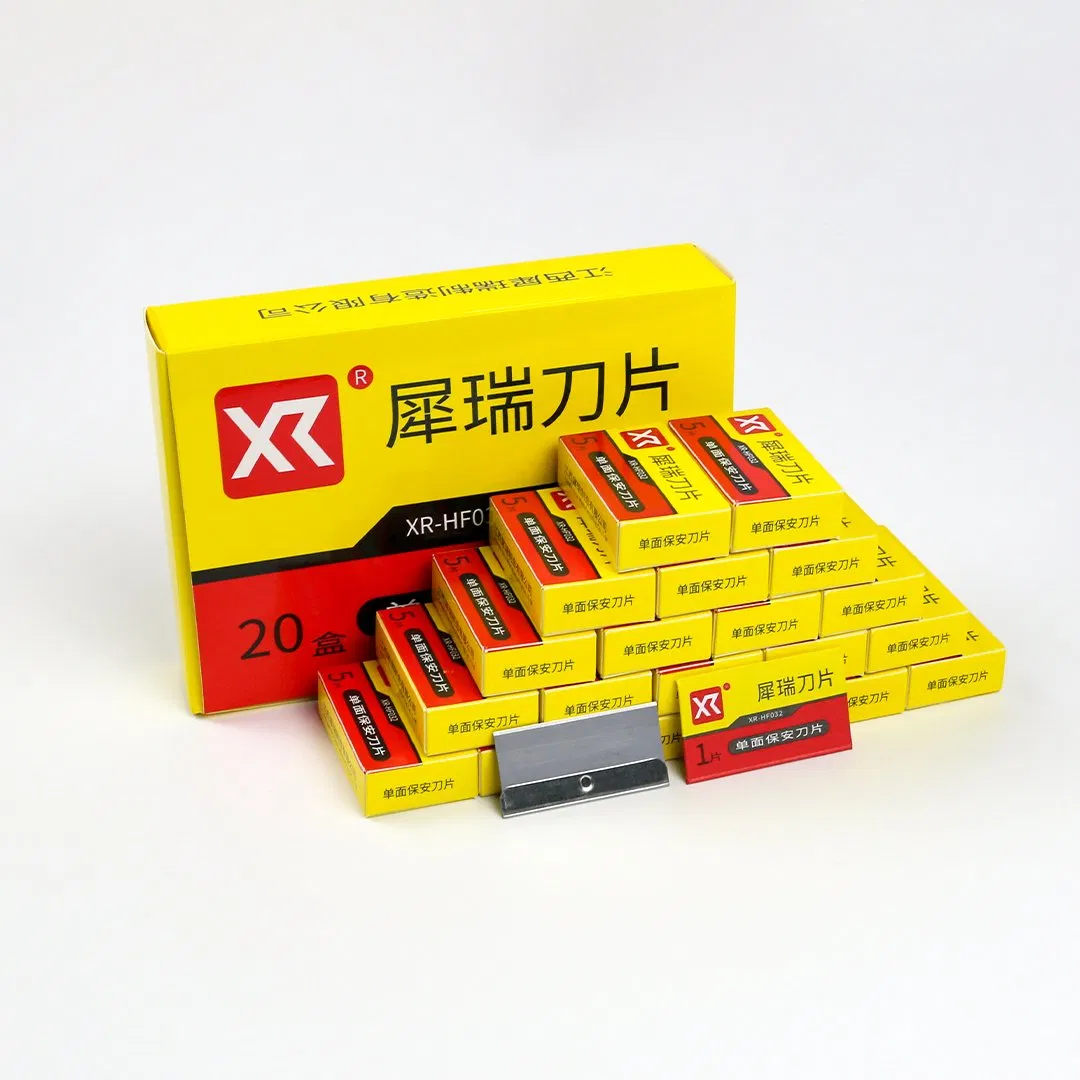 Razor Blades 100 Pack Steel Safety Box Cutter Replacement Blades Removes Paint and Decals Cuts Boxes and Cords Fits Most Utility Knives