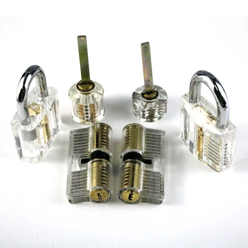 Locksmith Transparent Practice Lock Training Skill Ab Picking Set Lock