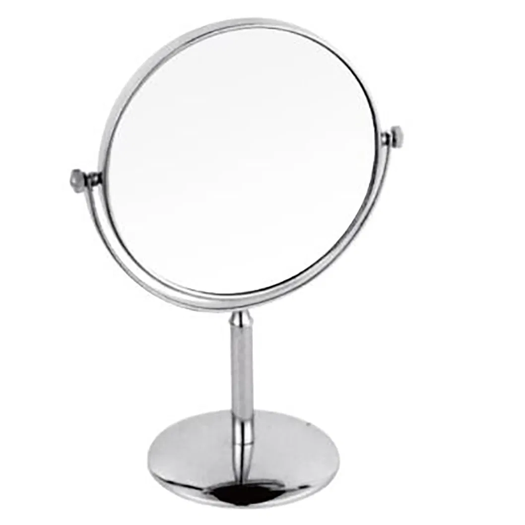 Double sides square desktop silver mirror makeup magic mirror