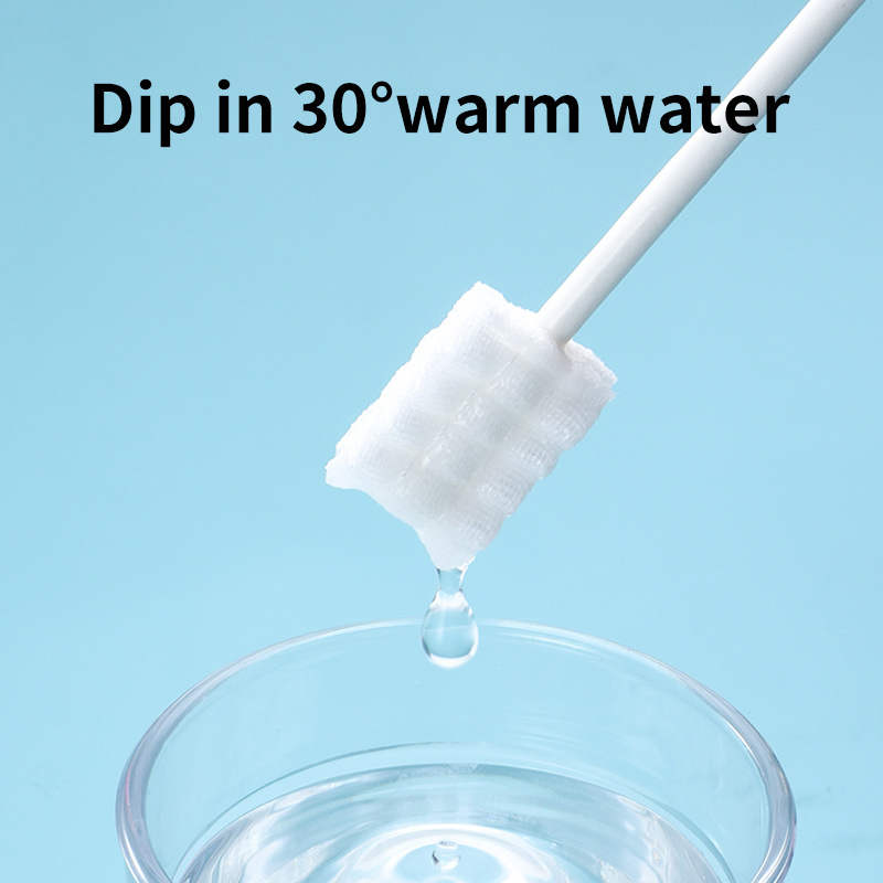 30PCS Disposable Baby Tongue Cleaner with Soft Gauze Brush