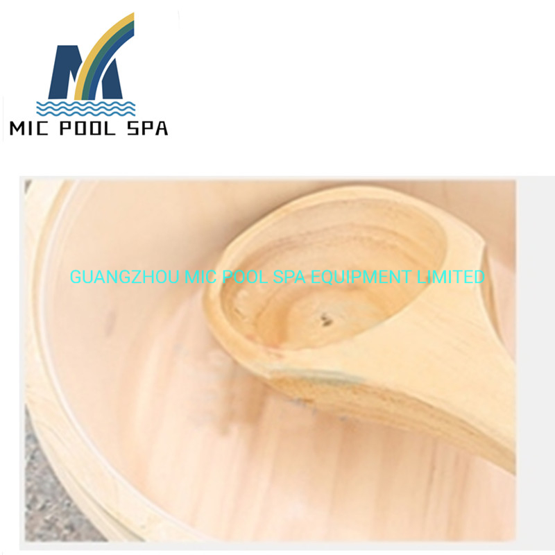Good Quality Sauna Accessories Foot Bath Drum Wooden Pail with Wooden Scoop for Sauna Room
