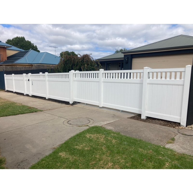 Hsj Heavy Duty Vinyl Privacy Fence Plastic UV Resistant Easy to Assemble 8X8 PVC Panel Farm Fence Garden Privacy White PVC Privacy Fence