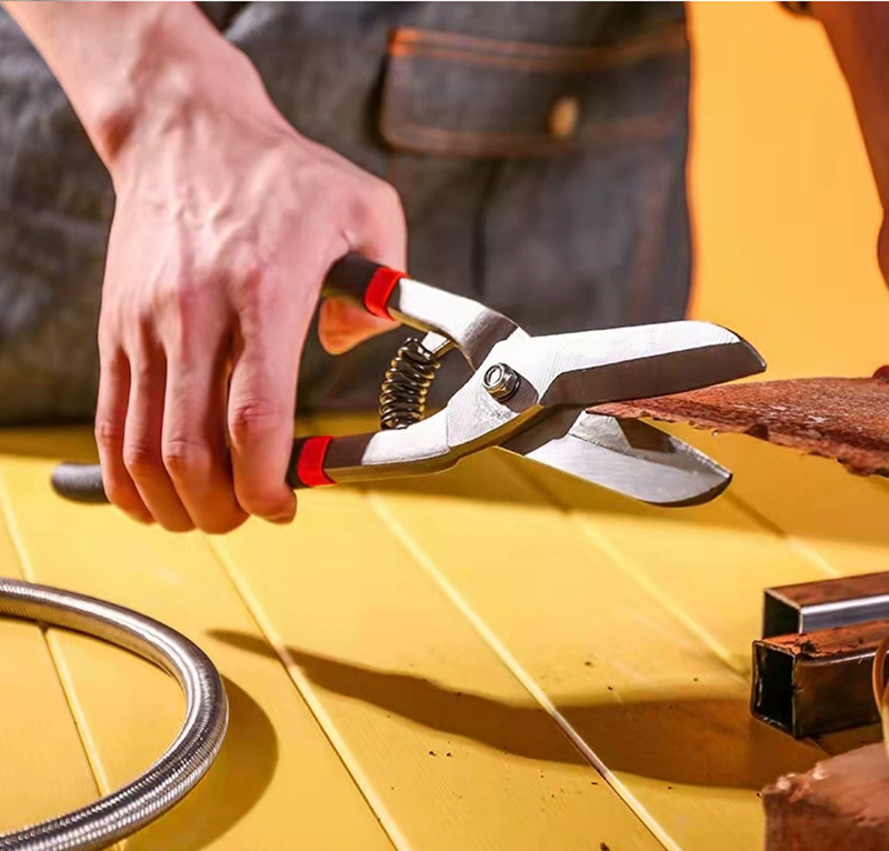 Germany Style Flat Blade Copper Aluminum Vinyl Steel Metal Cutter Tin Snip Scissors