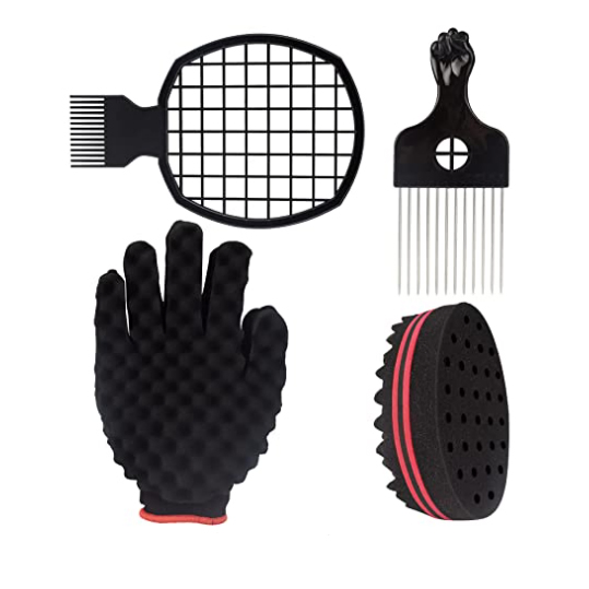 Custom Wave-Shaped Hair Sponge for Effortless Curl and Wave Styling