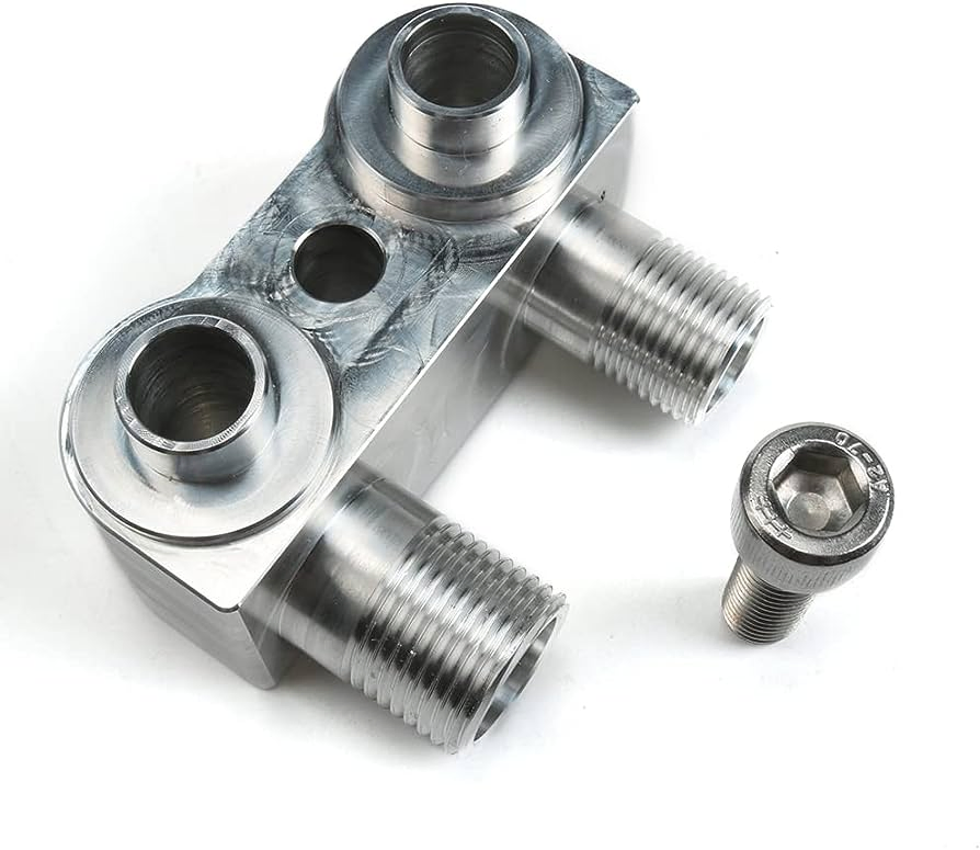 Адаптер 90° для компрессора кондиционера CNC 6061-T6