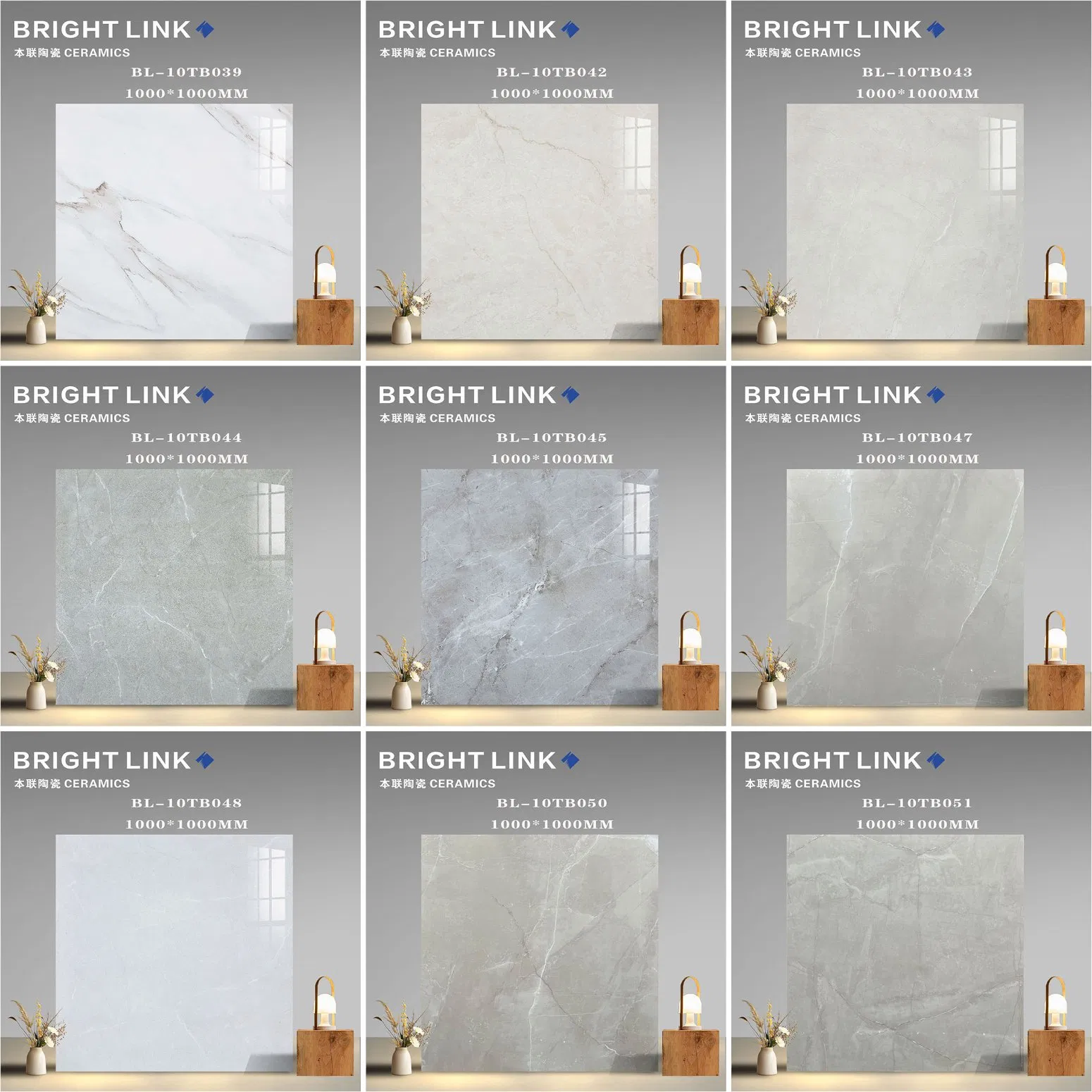 Deluxe Design 1000*1000mm Polish Glazed Porcelain Floor Tile