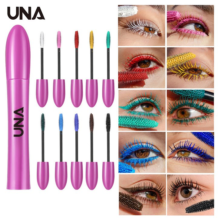 Colorful Mascara Long Lasting Thicken White Pink Brown Eyelash Voluming Waterproof Curling Colored Liquid Mascara