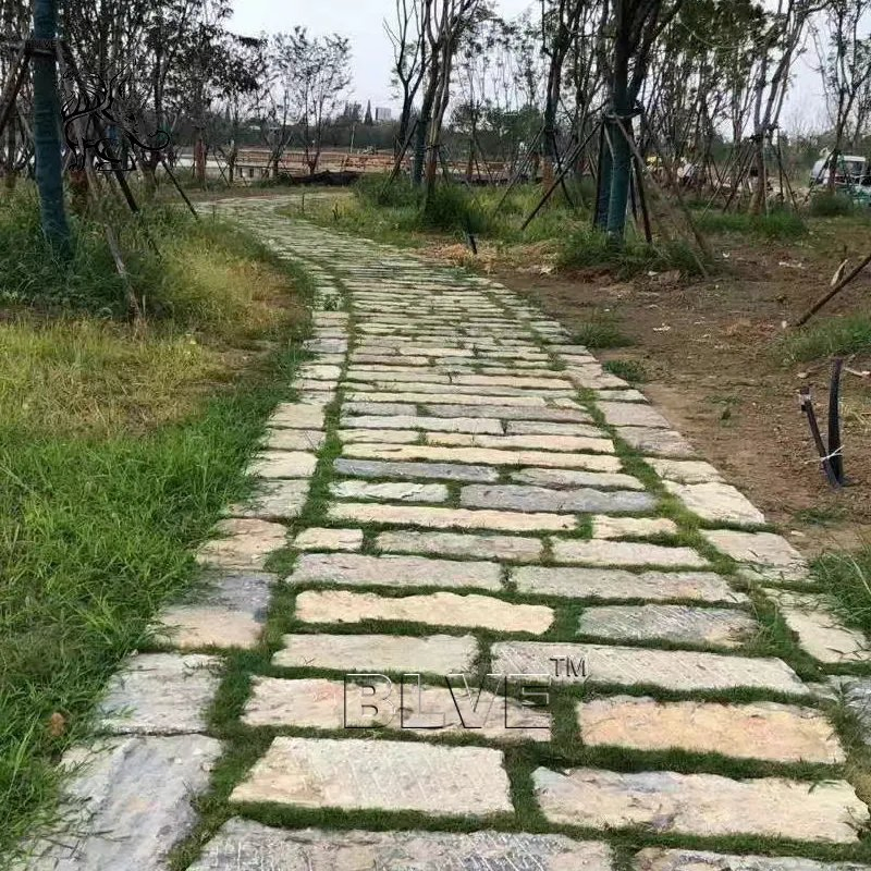 Outdoor Garden Resort Natural Cobblestone Step Stones Granite Paving Stone Road Driveway Supplier