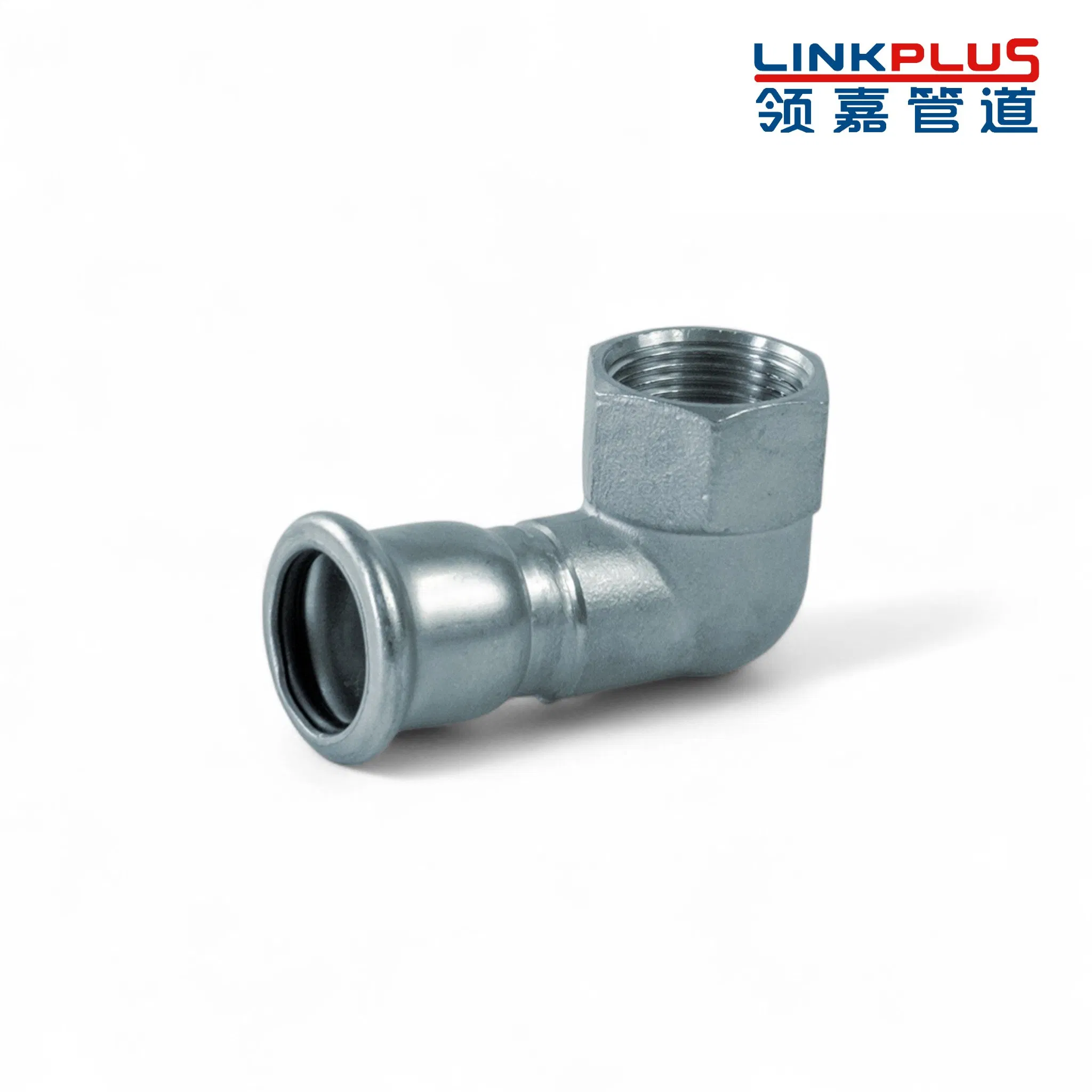 Elbow Adapter 90° with Female Thread, Tee, Galvanized Carbon Steel, ASTM Stainless Steel, 304 316L, Gas, Industry Water, Air Plumbing Press Fitting Pipe