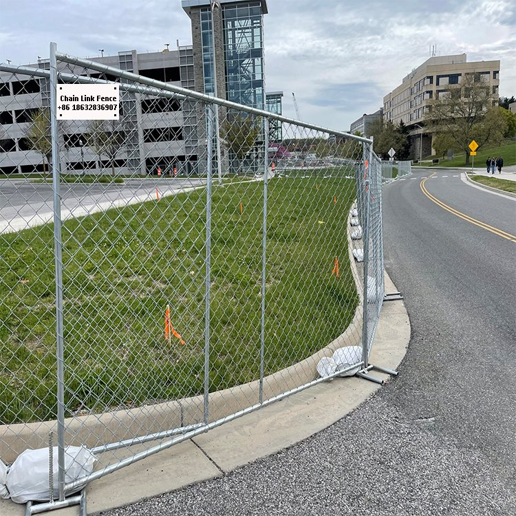 Wholesale Customize Heavy Duty Galvanized 50X50mm Mesh Size 6FT X 12FT Temporary Chain Link Mesh Fence Panel