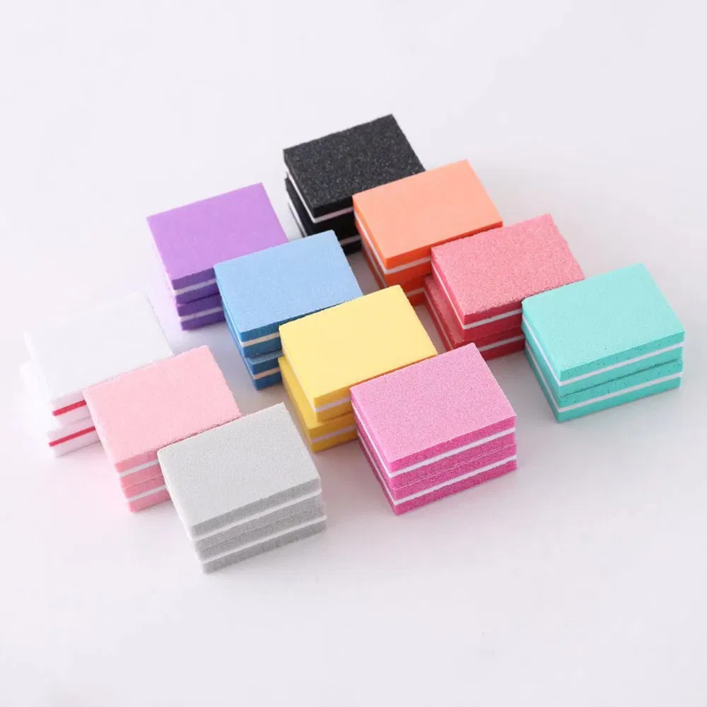 Private Label Disposable Mini Nail File Buffer Block Square Manicure and Pedicure Nails Art Sponge Files Tools