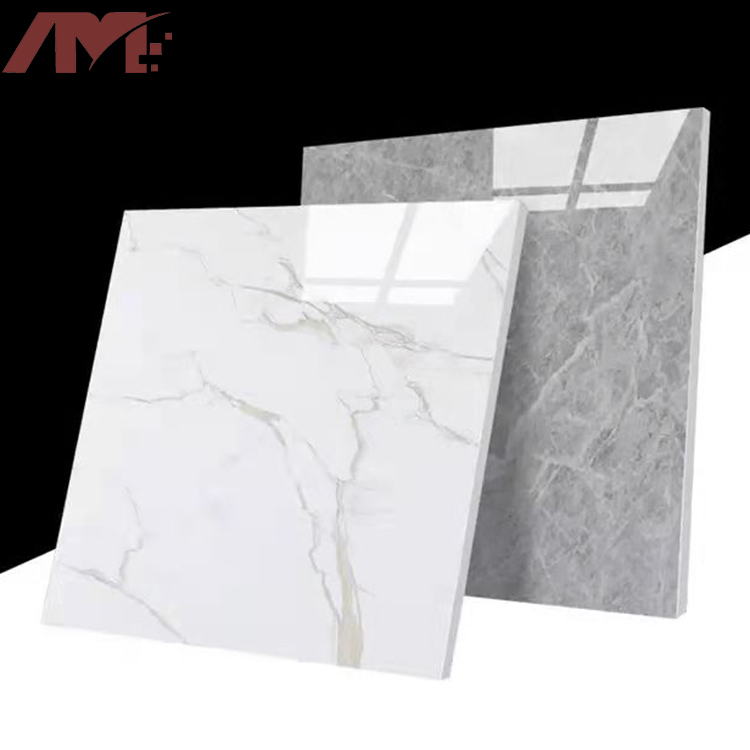 Super White Ceramic Tile Different Types of Cheap Artificial Glazed Marble Floor Tiles