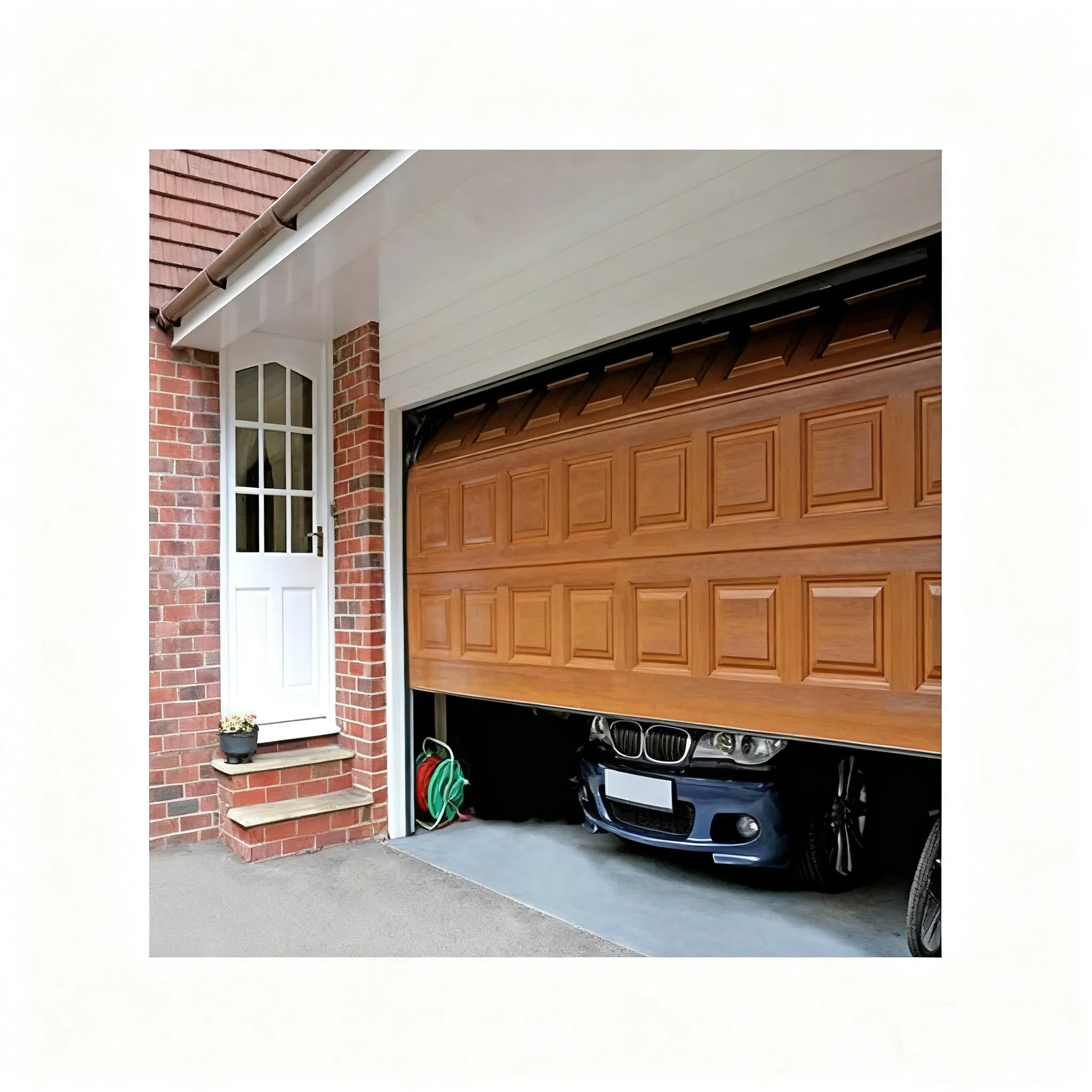 High-Quality Automatic Overhead Sectional Garage Door Charmo Aluminum Alloy Door with View Window