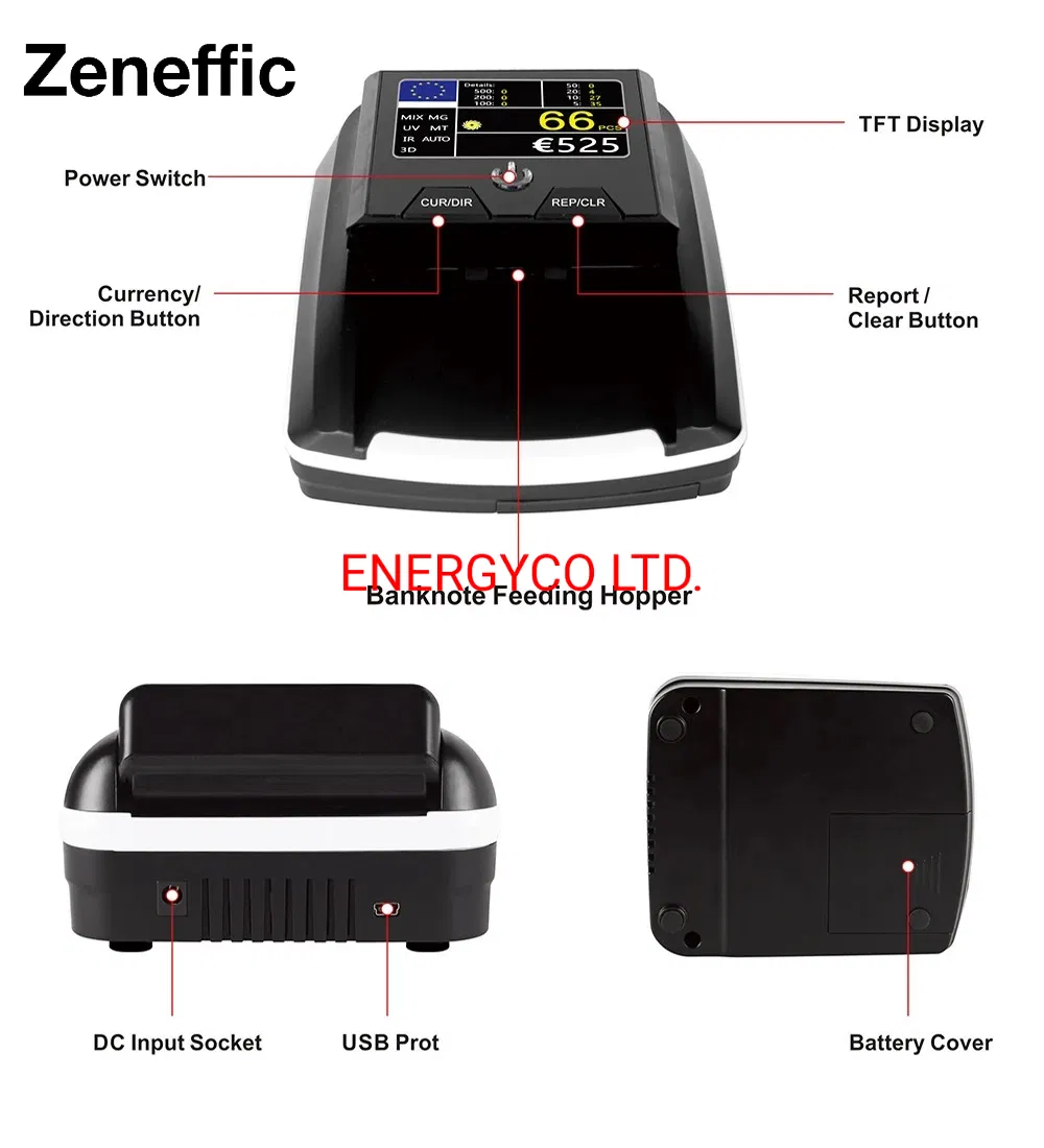 Small LCD Screen Detector Machine Money Detector with Calculator