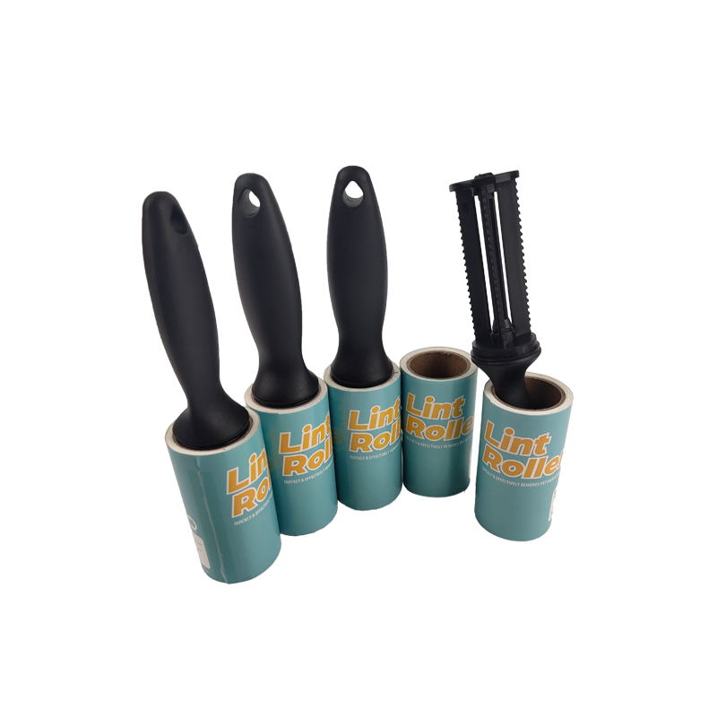 Custom Straight Handle Adhesive 30 60 90 Sheets Masking Tape Tear Paper Lint Sticky Rollers for Dust Furniture Clothes Pet Hair