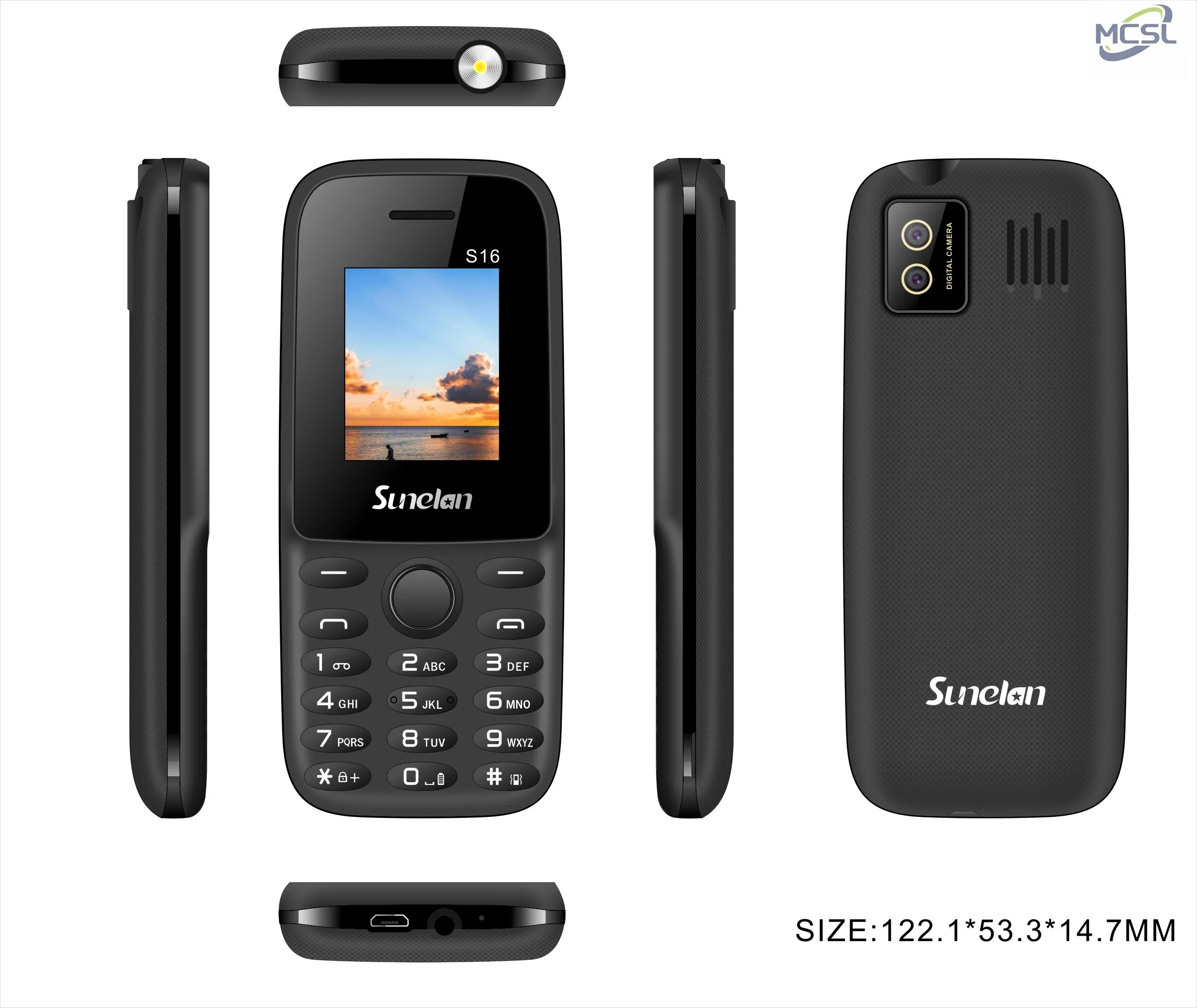 Кнопочный телефон Sunelan S16, 1.8 дюйма, базовые функции