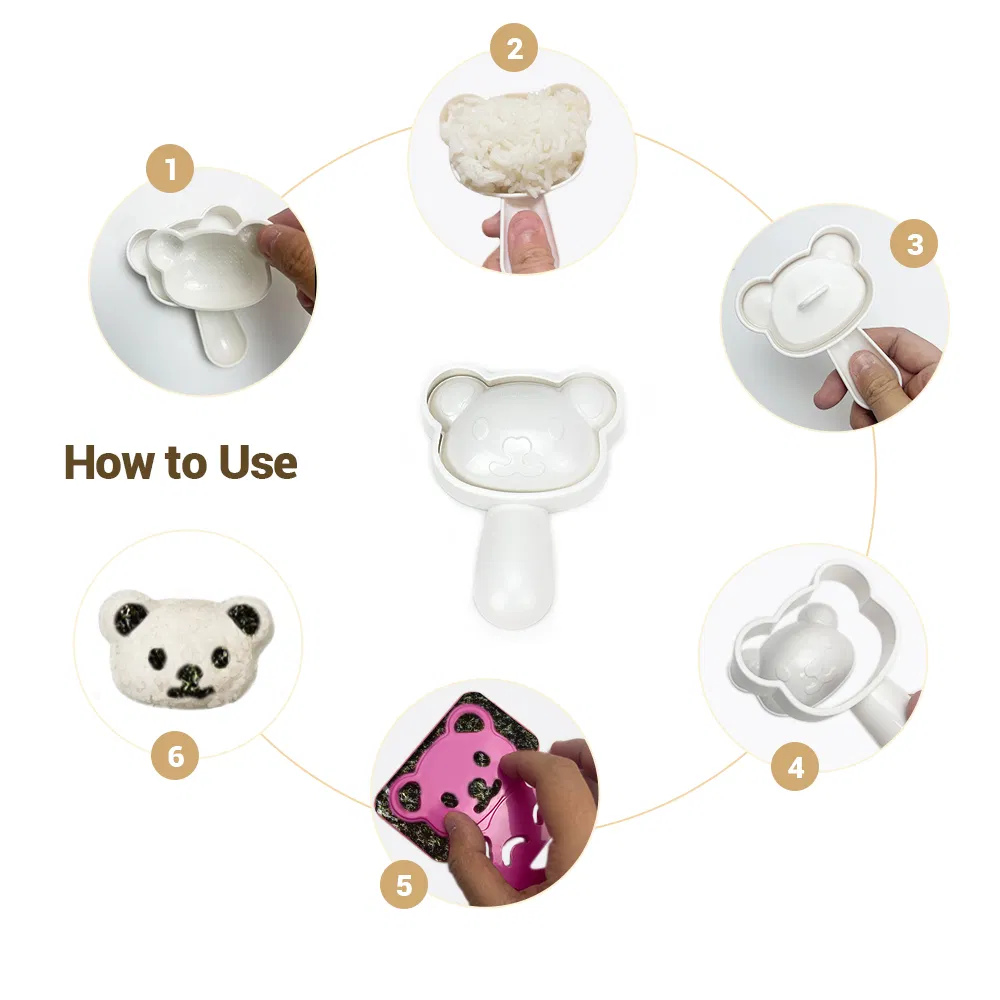 ABS Sushi Making Mold Sushi Decoration Tools Cartoon Shape Sushi Mold