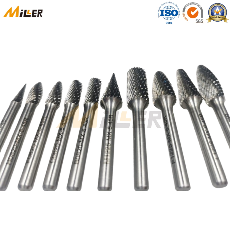 Набор фрез концевых твердосплавных, 5 шт, 1/4'' хвостовик