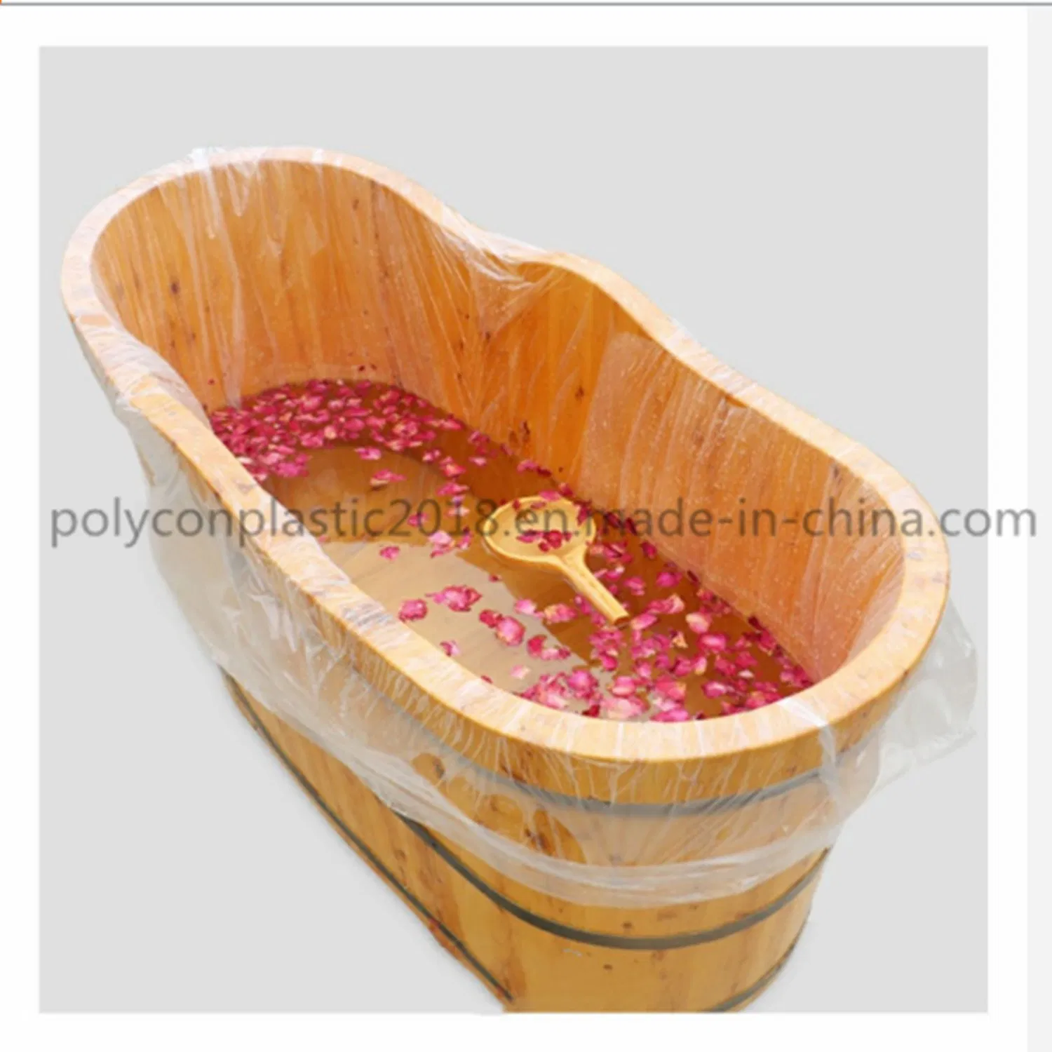 Disposable Bath Plastic Bag Bathtub Film Baby Swimming Pool Bathroom Bathing Barrel SPA Plastic Bag Custom