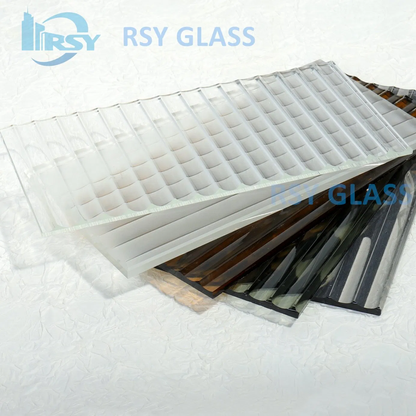 Clear Middle Iron Low Iron Mistlite Moru Nashiji Kasumi Aqualite Pattern Glass Float Glass Used for Solar Panel