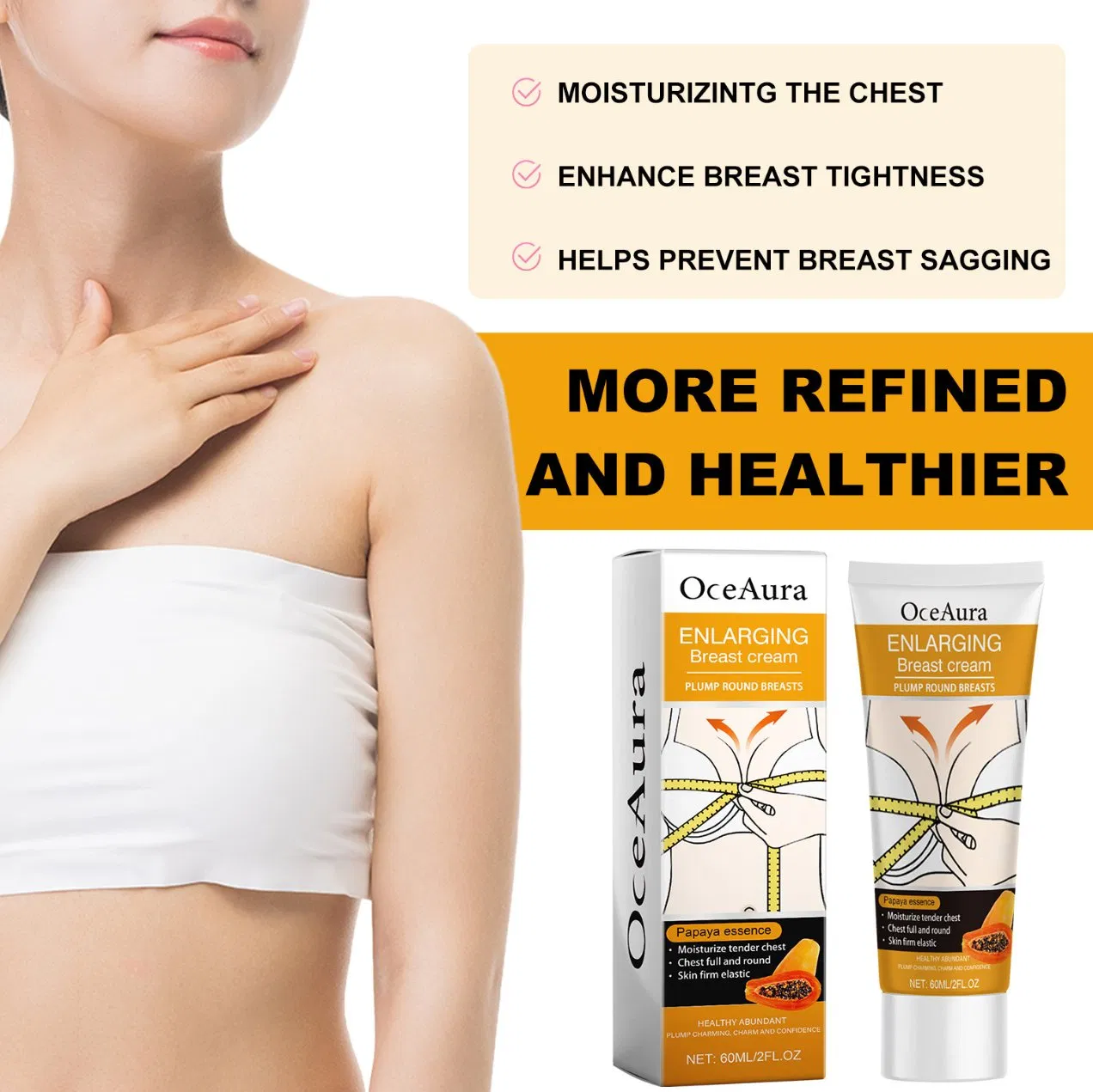 Online Wholesale in Stock Breast Enhancement Cream Breast Rapid Growth Enhancement Oil Enhancement Body Moisturizing 80ml