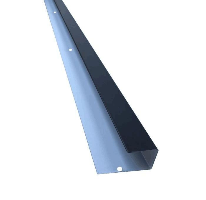 3/8inchx10feet Aluminum Roof Flat J Trim Cap in White Colour
