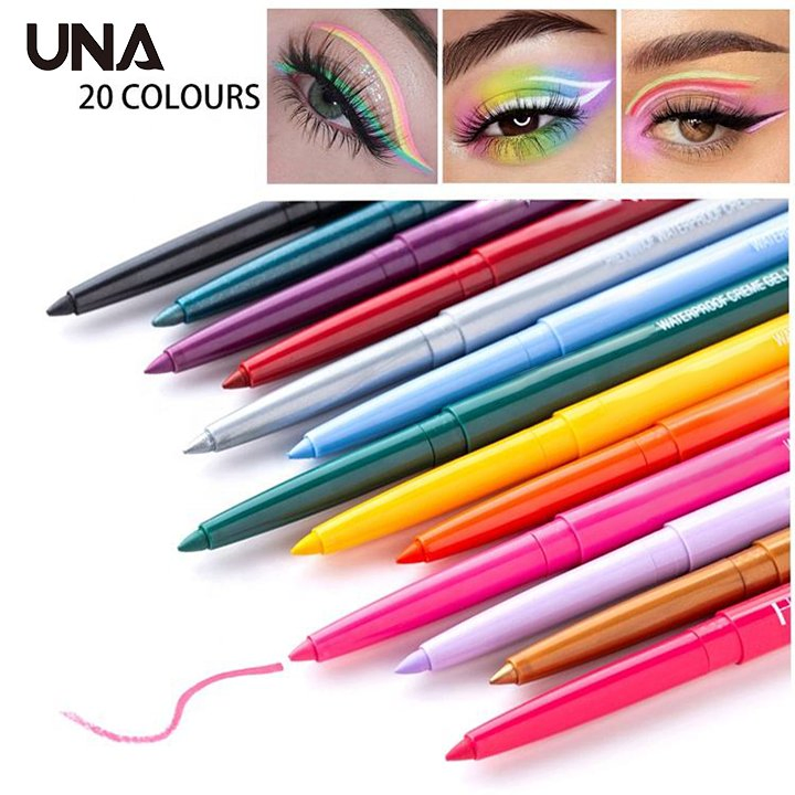 20 Color Waterproof Matte Gel Eyeliner Pen Glitter Long-Lasting Quick-Drying Eyeliner