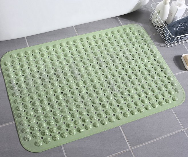 Solid Color PVC Non-Slip Suction Cups Bathroom Shower Mat