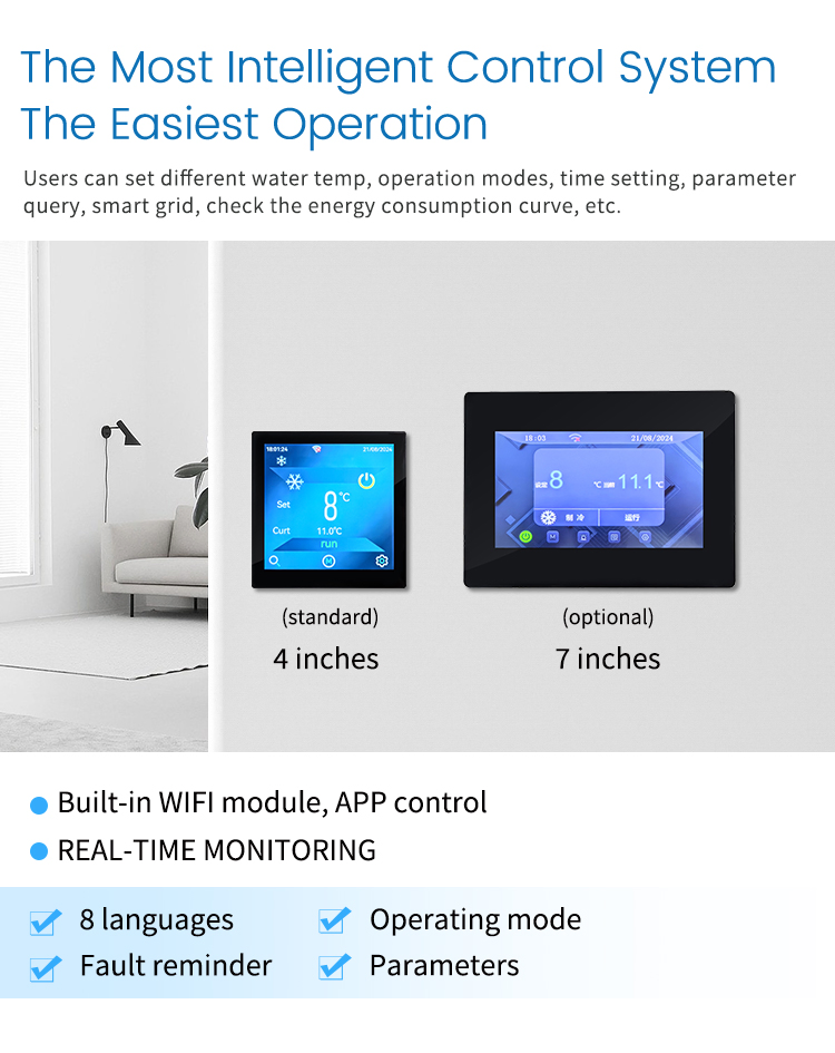 19kw DC Inverter Air-Source Heat Pump Integrated Heating Cooling and Hot Water Heat Pump