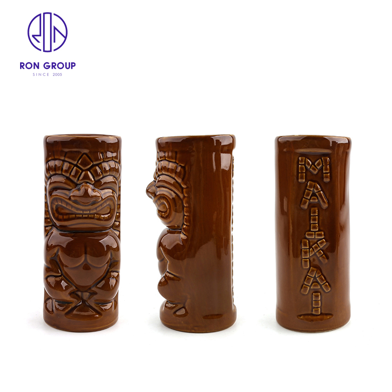 Tiki Mug Wholesale Price Ceramic Tea Cup Tableware Dinnerware Juice Milk for Restaurant Hotel Coffee Shop