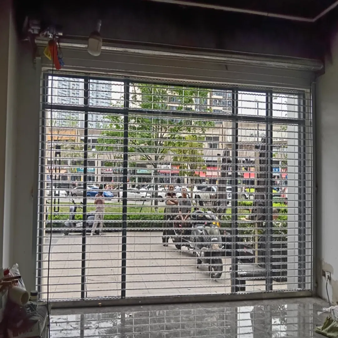 Security Door PVC Perspective Rolling Shutter Door AC Motor, Automatic Function