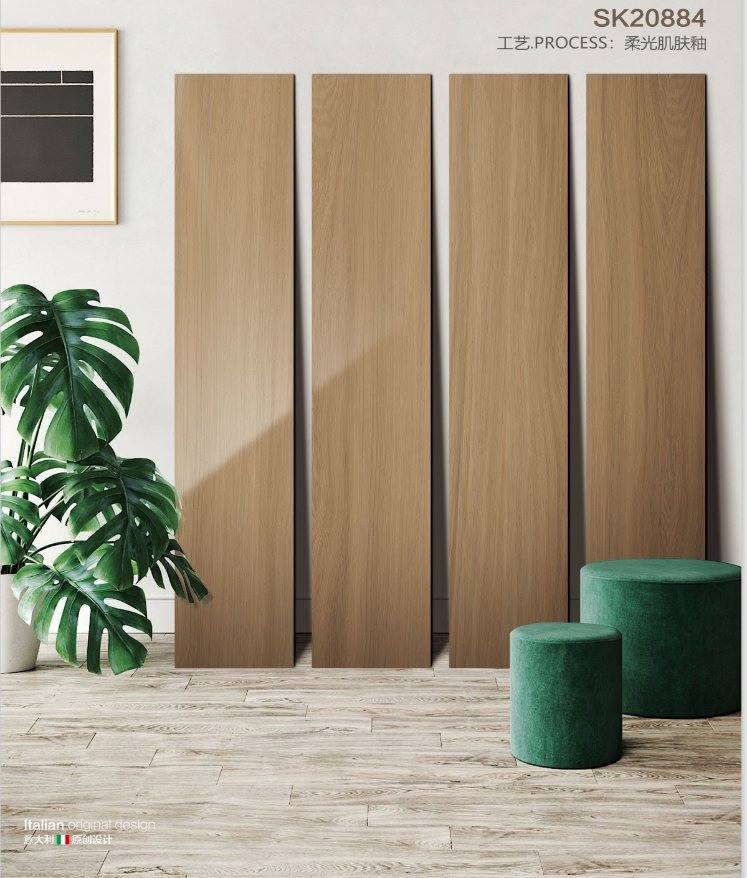 Wood Grain Look Durable Rustic Tile for Living Room and Bedroom Cheap Price