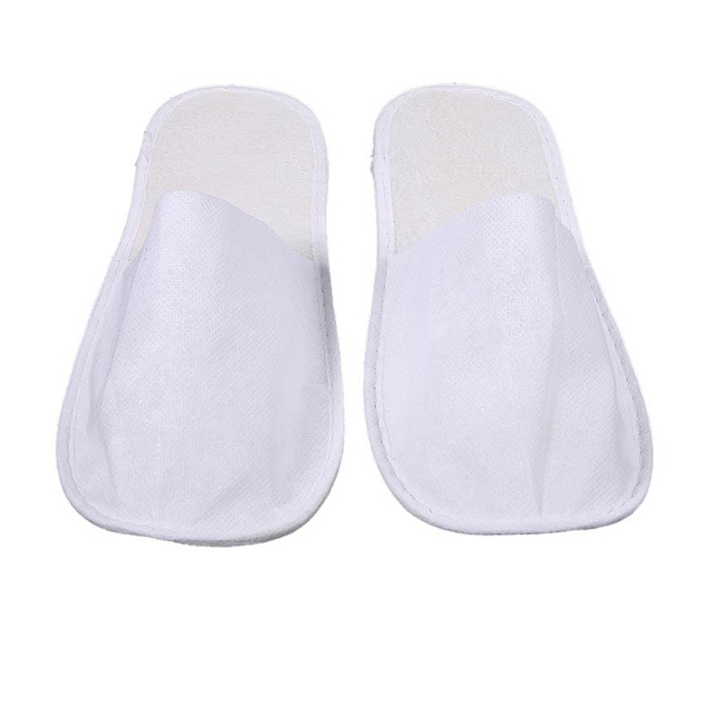 High-Quality Luxury Plush Close-Toe Disposable Portable Hotel Travel SPA Slippers