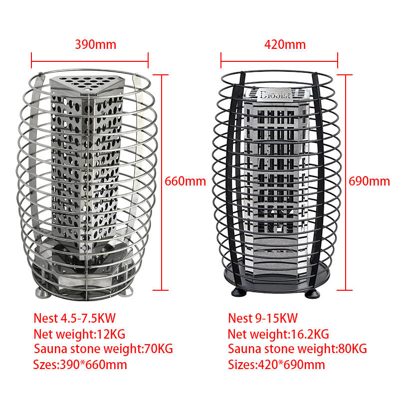 Финская сухая паровая сауна с WiFi-управлением Diooist